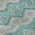8' Teal Beige And Ivory Moroccan Washable Round Rug With UV Protection