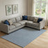 8' X 10' Blue And Ivory Abstract Geometric Washable Area Rug With UV Protection