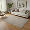 5' X 8' Brown And Ivory Abstract Geometric Washable Area Rug With UV Protection