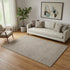 5' X 8' Brown And Ivory Abstract Geometric Washable Area Rug With UV Protection