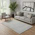 5' X 8' Gray And Ivory Abstract Geometric Washable Area Rug With UV Protection