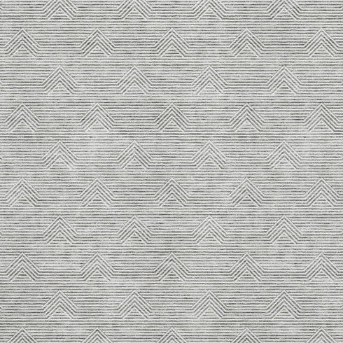 5' X 8' Gray And Ivory Abstract Geometric Washable Area Rug With UV Protection