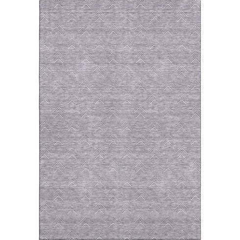 8' X 10' Purple And Ivory Abstract Geometric Washable Area Rug With UV Protection