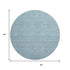8' Teal And Ivory Abstract Geometric Washable Round Rug With UV Protection
