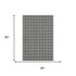 9' X 12' Black And Ivory Geometric Washable Area Rug With UV Protection