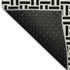 9' X 12' Black And Ivory Geometric Washable Area Rug With UV Protection