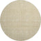 8' Gold And Ivory Geometric Washable Round Rug With UV Protection