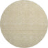 8' Gold And Ivory Geometric Washable Round Rug With UV Protection
