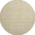 8' Gold And Ivory Geometric Washable Round Rug With UV Protection
