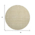 8' Gold And Ivory Geometric Washable Round Rug With UV Protection