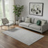 5' X 8' Gray And Ivory Geometric Washable Area Rug With UV Protection