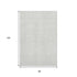 8' X 10' Silver And Ivory Geometric Washable Area Rug With UV Protection