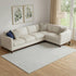 8' X 10' Silver And Ivory Geometric Washable Area Rug With UV Protection