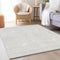 8' X 10' Silver And Ivory Geometric Washable Area Rug With UV Protection