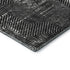 8' Black And Ivory Geometric Washable Round Rug With UV Protection