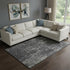 8' X 10' Black And Ivory Geometric Washable Area Rug With UV Protection
