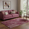 5' X 8' Burgundy And Ivory Geometric Washable Area Rug With UV Protection