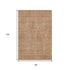 8' X 10' Copper And Beige Geometric Washable Area Rug With UV Protection