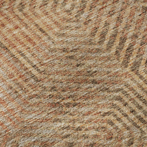 8' X 10' Copper And Beige Geometric Washable Area Rug With UV Protection