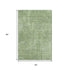 5' X 8' Green And Ivory Geometric Washable Area Rug With UV Protection