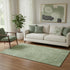 5' X 8' Green And Ivory Geometric Washable Area Rug With UV Protection