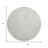 8' Ivory And Beige Geometric Washable Round Rug With UV Protection