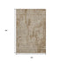 5' X 8' Coffee And Beige Geometric Washable Area Rug With UV Protection