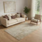 5' X 8' Coffee And Beige Geometric Washable Area Rug With UV Protection