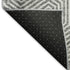 9' X 12' Silver And Gray Geometric Washable Area Rug With UV Protection
