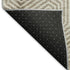 8' Taupe And Beige Geometric Washable Round Rug With UV Protection