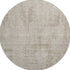 8' Taupe And Beige Geometric Washable Round Rug With UV Protection