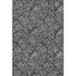 5' X 8' Black And Ivory Floral Washable Area Rug With UV Protection