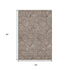 5' X 8' Brown And Beige Floral Washable Area Rug With UV Protection