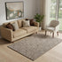 5' X 8' Brown And Beige Floral Washable Area Rug With UV Protection