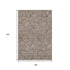 8' X 10' Brown And Beige Floral Washable Area Rug With UV Protection