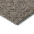 8' X 10' Brown And Beige Floral Washable Area Rug With UV Protection