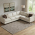 8' X 10' Brown And Beige Floral Washable Area Rug With UV Protection