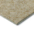 5' X 8' Gold And Ivory Floral Washable Area Rug With UV Protection