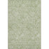 5' X 8' Green And Ivory Floral Washable Area Rug With UV Protection