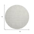 8' Ivory And Beige Floral Washable Round Rug With UV Protection