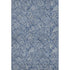 5' X 8' Navy Blue And Ivory Floral Washable Area Rug With UV Protection