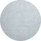 8' Sky Blue And Ivory Floral Washable Round Rug With UV Protection