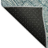 5' X 8' Teal And Ivory Floral Washable Area Rug With UV Protection
