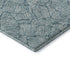 5' X 8' Teal And Ivory Floral Washable Area Rug With UV Protection