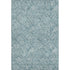 8' X 10' Teal And Ivory Floral Washable Area Rug With UV Protection