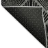 5' X 8' Black And Ivory Abstract Geometric Washable Area Rug With UV Protection