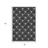 8' X 10' Black And Ivory Abstract Geometric Washable Area Rug With UV Protection