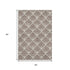 5' X 8' Brown And Beige Abstract Geometric Washable Area Rug With UV Protection