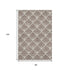 8' X 10' Brown And Beige Abstract Geometric Washable Area Rug With UV Protection