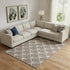8' X 10' Brown And Beige Abstract Geometric Washable Area Rug With UV Protection